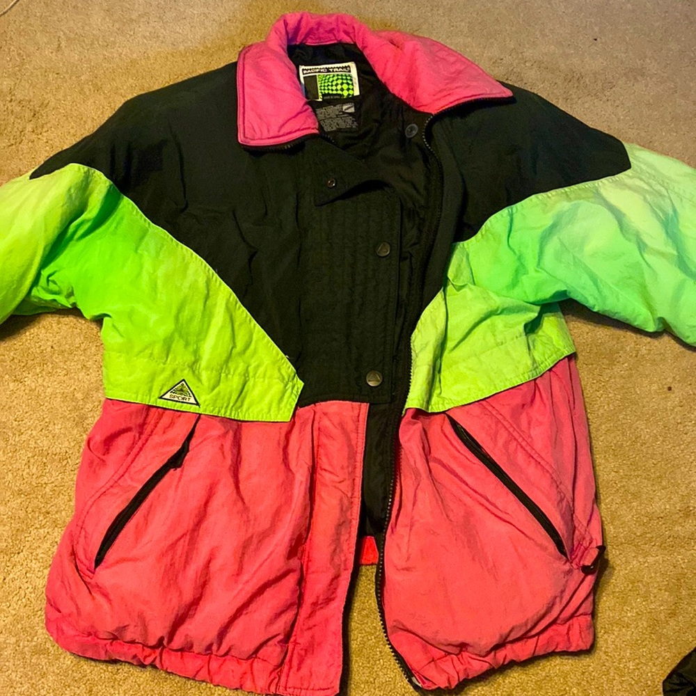 Pink and green jacket